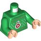 Torso Sweater with Pixelated BB-8 (Ugly Christmas Sweater) Print, Green Arms, Light Nougat Hands