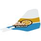Wing, Tail, with 'VITA RUSH RACING', Orange on Bright Light Orange/Dark Azure Print