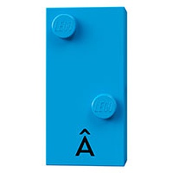 Braille Brick 2 x 4 with 2 Studs ⠡ and 'Â' print