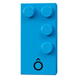 Braille Brick 2 x 4 with 4 Studs ⠹ and 'Ô' print