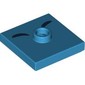 Plate Special 2 x 2 with Center Stud (Jumper) with Two Black Curved Lines Print