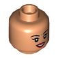 Minifig Head Padma / Parvati Patil, Red Lips, Gold Bindi, Closed Mouth / Open Mouth Print