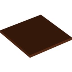 LEGO part 10202 Tile 6 x 6 with Bottom Tubes in Reddish Brown