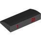 Slope Brick Curved 2 x 4 x 2/3 No Studs, with Bottom Tubes with '1' and '2' Print