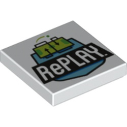 Tile 2 x 2 with 'RePLAY' Print