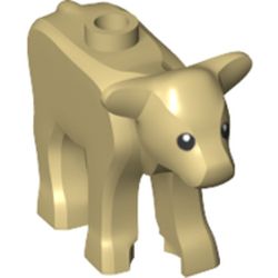 LEGO part 70050pr0001 Animal, Goat / Kid with Black Eyes and White Pupils Print in Brick Yellow/ Tan