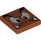Tile 2 x 2 with Goomba Face with Low Furrowed Brow and Curved Mouth Print
