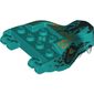 Creature Body Part, Dragon Head Upper Jaw with Scales and Gold Eyes Print
