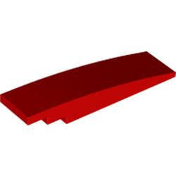 LEGO part  Slope Curved 8 x 2 No Studs in Bright Red/ Red