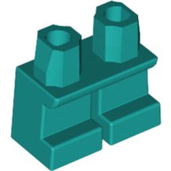 LEGO part 41879 Legs Short [without Hole] in Bright Bluish Green/ Dark Turquoise