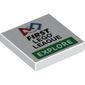Tile 2 x 2 with 'FIRST LEGO LEAGUE EXPLORE' print