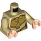 Torso Armor, Gold Chestplate and Belt Print, Tan Arms, Light Nougat Hands