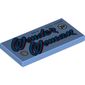 Tile 2 x 4 with Blue 'Wonder Woman' print