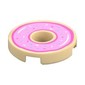 Tile Round 2 x 2 with Hole and Donut with Pink Icing Print