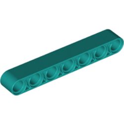 LEGO part 32524 Technic Beam 1 x 7 Thick in Bright Bluish Green/ Dark Turquoise