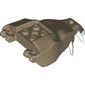 Creature Body Part, Dragon Head Upper Jaw with 4 Studs on Top and White Teeth print
