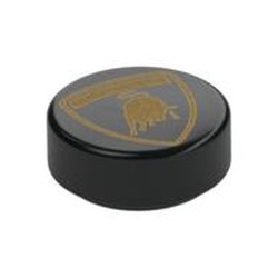 Tile Round 1 x 1 with Lamborghini Symbol print