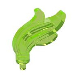 LEGO part  FEATHER in Transparent Bright Green/ Trans-Bright Green
