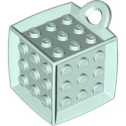 LEGO part 69182 Die - 6 Sided with 3 x 3 Centre Studs, and Ring (DOTS) in Aqua/ Light Aqua