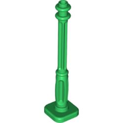 LEGO part 11062 Lamp Post 2 x 2 x 7 with 4 Base Flutes in Dark Green/ Green