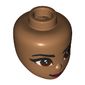 Minidoll Head with Reddish Brown Eyes, Dark Red Lips print