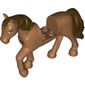 Animal, Horse with Raised Leg, Dark Brown Mane and Tail print