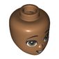 Minidoll Head with Olive Green Eyes, Open Mouth print