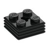 Black Plate Special 2 x 2 x 2/3 with Axle Hole and Grill on Sides (Haybale)
