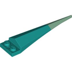 LEGO part 61406pat0010 Plate Special 1 x 2 with Angular Extension and Flexible Sand Green Tip in Bright Bluish Green/ Dark Turquoise