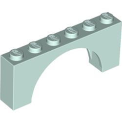 LEGO part 15254 Brick Arch 1 x 6 x 2 - Thin Top without Reinforced Underside [New Version] in Aqua/ Light Aqua