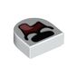 Tile 1 x 1 Half Circle with Dog Mouth Open Tongue print