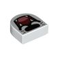 Tile 1 x 1 Half Circle with Snout, Open Mouth, Fangs print