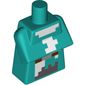 Torso Special, Long with Folded Arms with Pixelated White, Brown, and Gray Squares Print