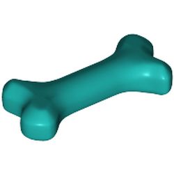 LEGO part 93160 Animal Body Part, Dog Bone [Short] in Bright Bluish Green/ Dark Turquoise
