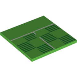 Tile 6 x 6 with Bottom Tubes with Soccer Field, Side Line print