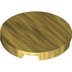 LEGO part 67095 Tile Round 3 x 3 in Warm Gold/ Pearl Gold