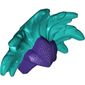 Headdress with Feathers, Dark Purple Tiara with Silver Dots print