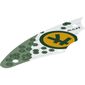 Sail, Scalloped with Sand Green Panel, Gold Circle with Dark Green Ninjargon Character Print
