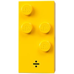 Braille Brick 2 x 4 with 4 Studs ⠳ and '÷' print