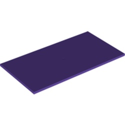 LEGO part 90498 Tile 8 x 16 with Bottom Tubes in Medium Lilac/ Dark Purple