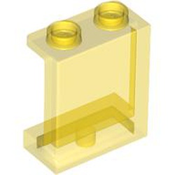 LEGO part 87552 Panel 1 x 2 x 2 [Side Supports / Hollow Studs] in Transparent Yellow/ Trans-Yellow