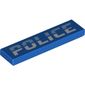 Tile 1 x 4 with 'POLICE' Print