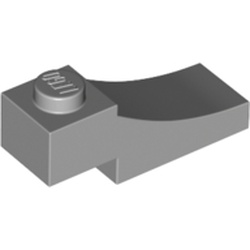 LEGO part 70681 Brick Curved 3 x 1 with 2/3 Inverted Cutout in Medium Stone Grey/ Light Bluish Gray