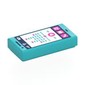 Tile 1 x 2 with Smart Phone, Phone, Speech Bubble, Note, Play Button, Signal Strength and Battery Level Print