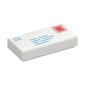 Tile 1 x 2 with Mail Envelope, Blue Addresses, Red and White Stamp print