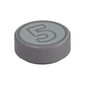 Tile Round 1 x 1 with '5' Coin print