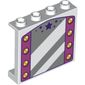 Panel 1 x 4 x 3 with Mirror, Dark Pink Sides with Lamps, Dark Purple Stars print