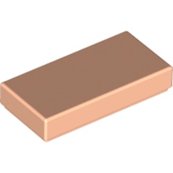 LEGO part 3069 Tile 1 x 2 with Groove in Light Nougat