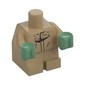 Baby / Toddler Body with Fixed Arms and Sand Green Hands and Robe print (Grogu / The Child / Baby Yoda)