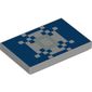 Tile 2 x 3 with Pixelated Snowflake Print